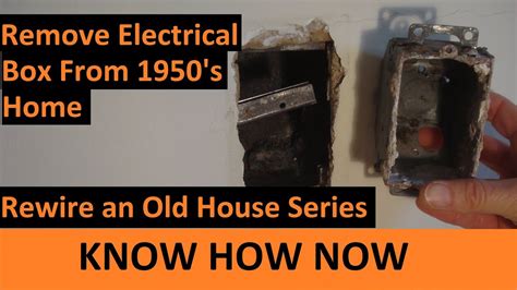 remove old metal electrical box|remove old outlet box.